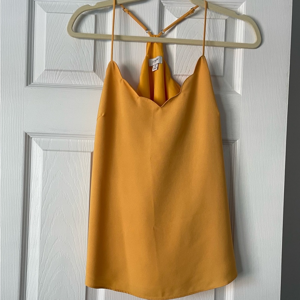 J Crew Scalloped V-neck Top